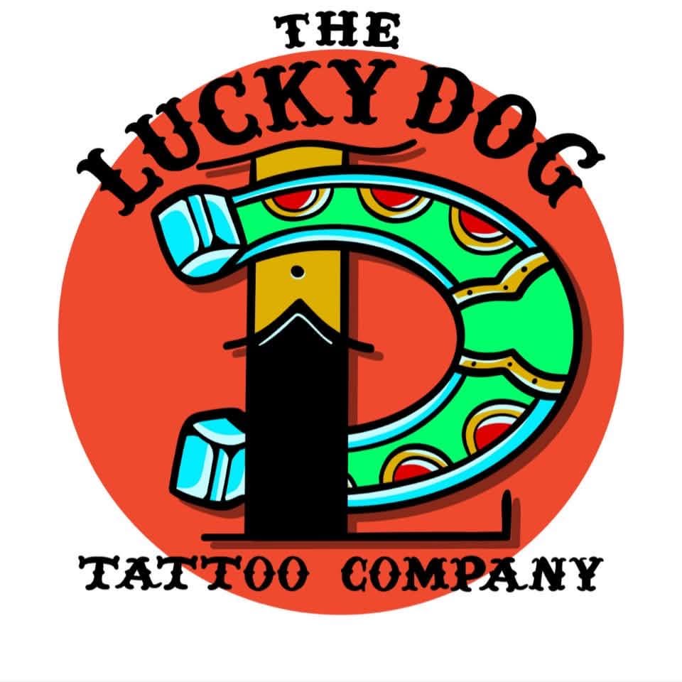 The Lucky Dog Tattoo Company Logo